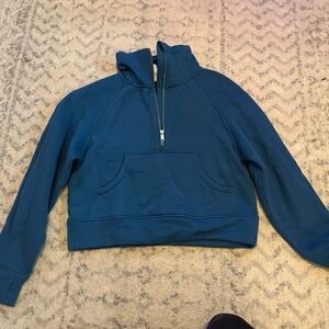 Women's blue Half-Zip Sweater